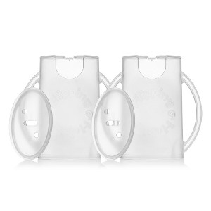 Flipping Holder Food Pouch Holder No Squeeze, flips over to hold drink boxes and juice pouches, easy grip handles and lid (2-Pack) - 1 of 4