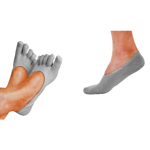 Evertone Therapeutic Invisible Gel Heel Toe Socks 2 Pairs Of No Sweat :  Target