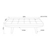 Simple Relax Upholstered Tufted Bench in Taupe and Natural - 4 of 4