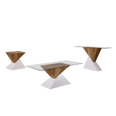 3pc Rune Coffee Table Set Tan - miBasics