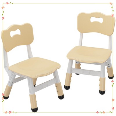 Kids Chairs - 3 Level Height Adjustable Plastic Preschool Chairs with Non-Slip Pads
