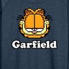 Women's - Garfield - Video Game Garfield Logo Lightweight French Terry Wide Neck Long Sleeve Shirt - 2 of 4