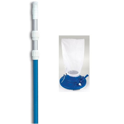 Hydrotools Venturi 8170 13" Pool Vacuum Head Leaf Bag w/ 7-21' Telescopic Pole