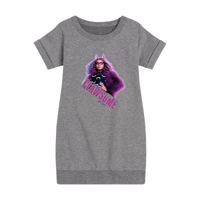 - Monster High - Clawsome Graphic Short Sleeve Fleece Dress