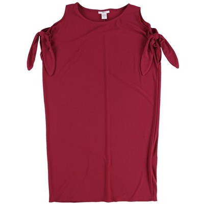 bar III Womens Tie Detail Shift Dress