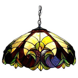 Chloe Lighting CH18780VI18-DH2 Tiffany-Style Victorian 2-Light Ceiling Pendant Fixture with 18" Shade - 1 of 1
