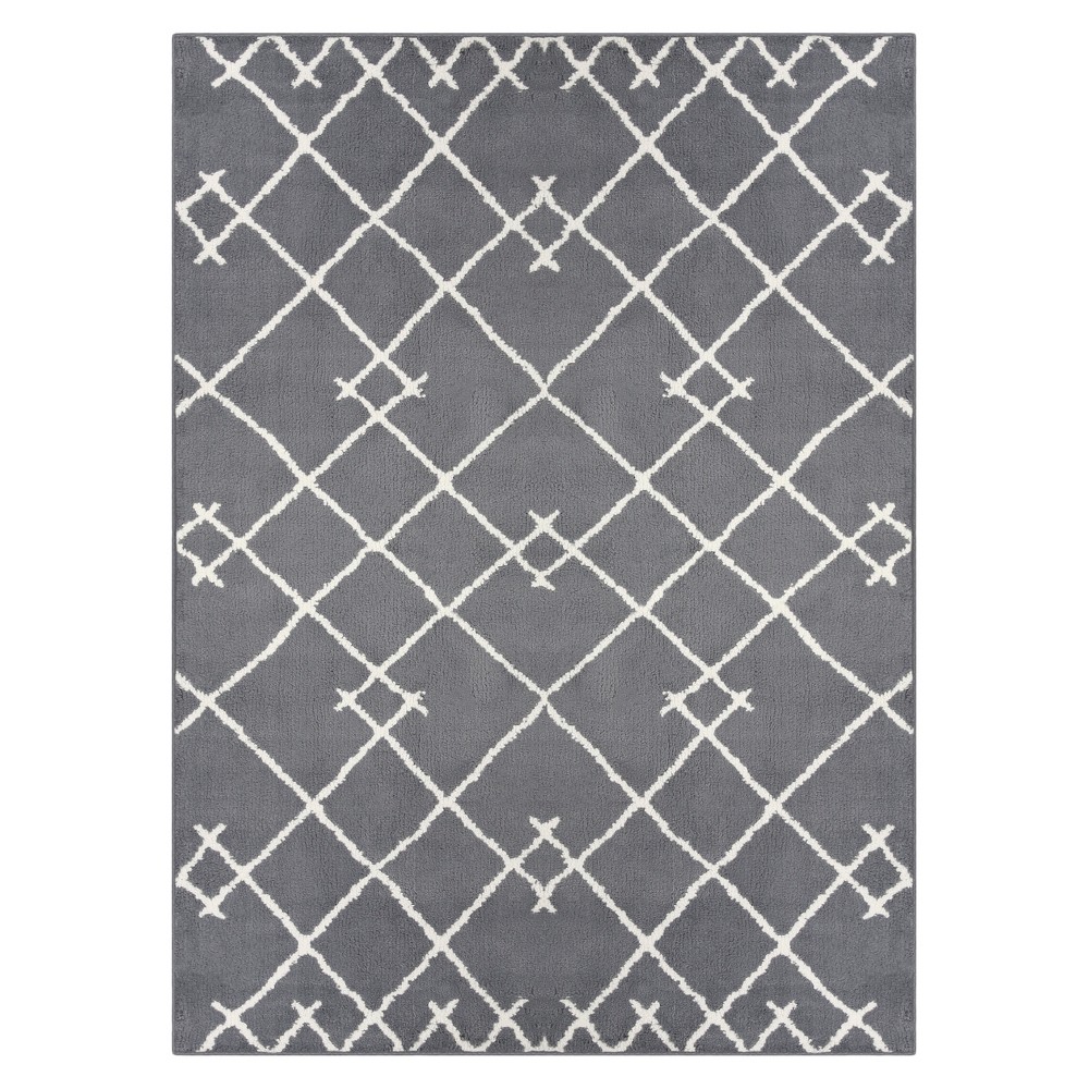 7'x10' Kenya Fleece Geometric Tufted Area Rug Gray - Project 62™
