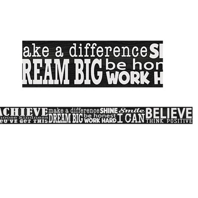 Teacher Created Resources Modern Farmhouse Positive Sayings Straight Border Trim, 35 Feet (Pack of 6)