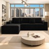 104.3'' Plush Corduroy Modular Sectional Sofa with 2PC Free Combination and Chaise, No-Assembly Design - 4 of 4