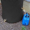 Good Ideas Impressions 50 Gallon Nantucket Outdoor Home Rain Barrel Water Storage Collector with Garden Planter and Brass Spigot, Black (3 Pack) - 4 of 4