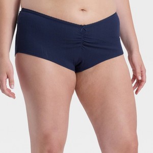 Women's Pointelle Ruched Front Boy Shorts - Wild Fable™ - 1 of 3