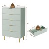 Dresser, Modern 5 Drawer Dresser for Bedroom with Gold Handle and Large Drawer, Wood Double Chest of Drawers and Storage Organizer for Living Room - 2 of 4