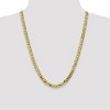 Black Bow Jewelry Men's 7.25mm 10k Yellow Gold Flat Beveled Curb Chain Necklace - 2 of 4