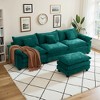 EHMKNP 112" L-Shaped Modular Sectional Sofa – Comfy Cloud Couch with Movable Ottoman, Deep Seat Cushions for Living Room - 2 of 4