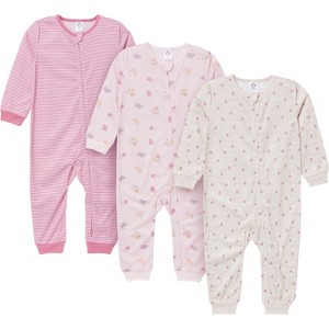 Gerber Toddler Girls' 3-Pack Footless Pajamas - 1 of 4