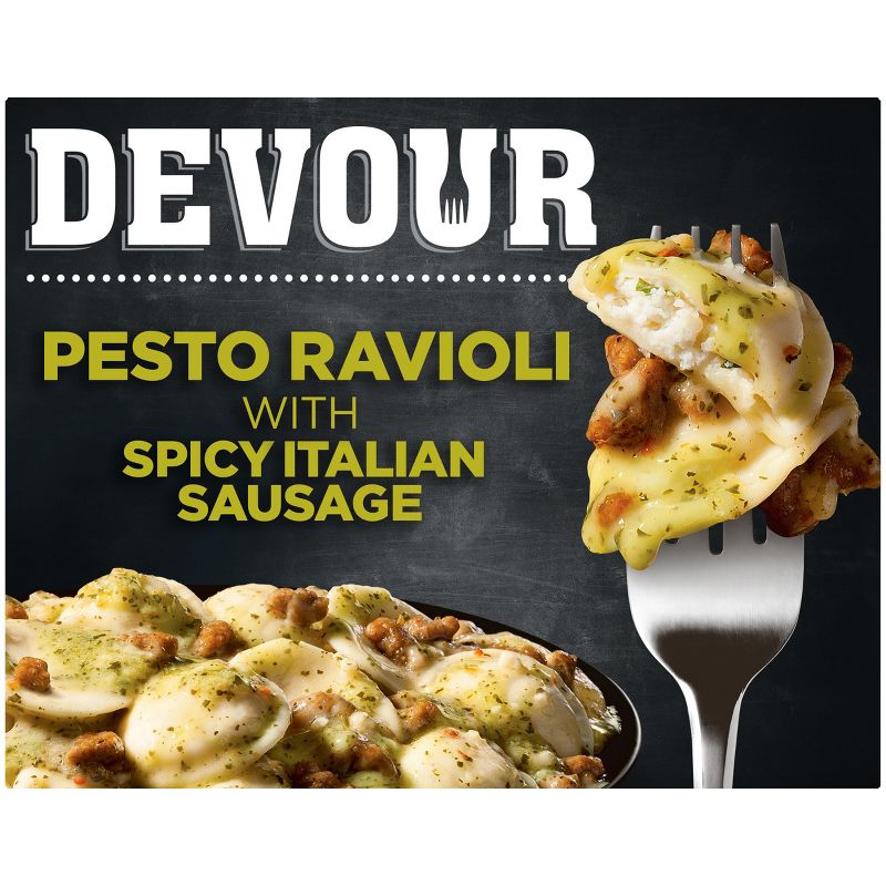Devour Frozen Pesto Ravioli with Spicy Italian Sausage - 12oz, 1 of 13
