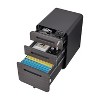 TIRAMISUBEST 3-Drawer Mobile File Cabinet with Lock, Under Desk Storage for Legal/Letter/A4 Files, 5 Wheels, Black - 3 of 4