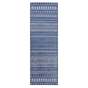 coucheta Geometric Rug for Living Room Washable Area Rugs Non-Slip Bathroom Rug Stain Resistant Floor Carpet Low Pile No-Shedding Throw Rugs Foldable - 1 of 4