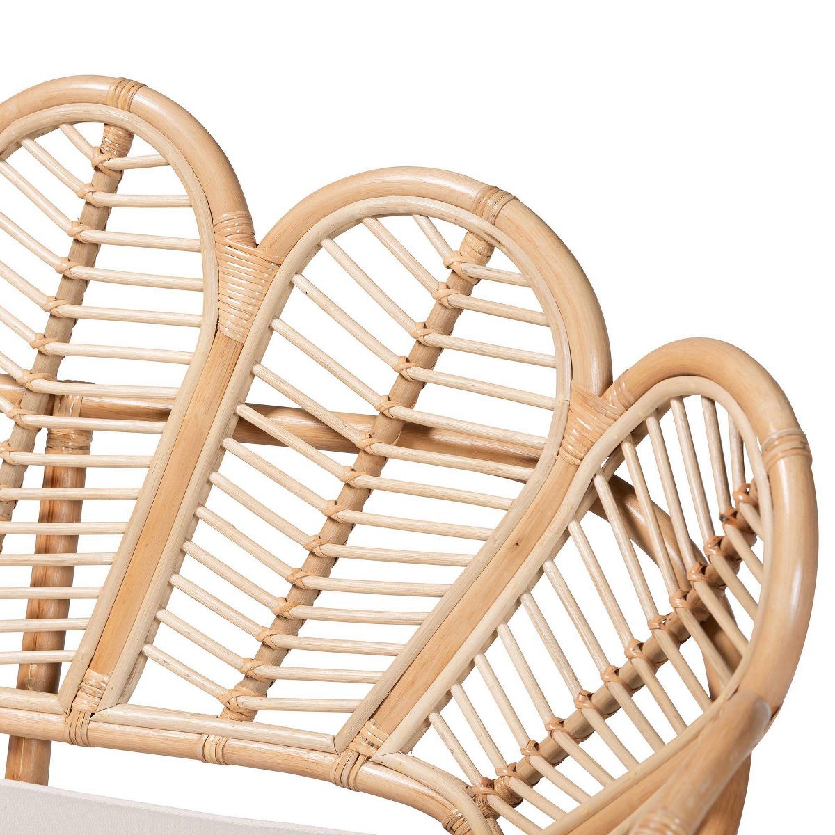 bali & pari Eliava Natural Rattan Accent Bench with Removable Cushion Natural Brown - thumbnail 5