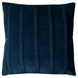 22"x22" Oversize Pintuck Striped Square Throw Pillow Navy - Rizzy Home