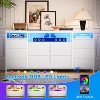 63.3 Inch Dresser 10 Drawer Dresser TV Stand for 65 70 75 Inch TV, Fabric Chest of Drawers with LED Lights & Power Outlets - 2 of 4