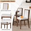 Whisen 5-Piece Extendable Dining Table Set for 4, Round Dining Table for 4 with Upholstered Chairs - 3 of 4