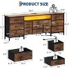70" TV Stand Dresser with 13 Fabric Drawers, Power Outlet & LED Lights, Entertainment Center for 80" TV - 3 of 4