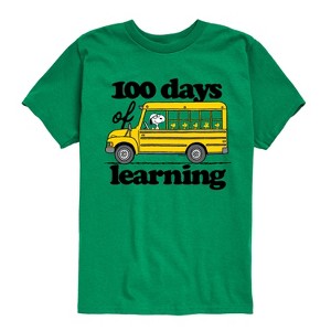 Boys' - Peanuts - 100 Days Of Learning Short Sleeve Graphic T-Shirt - 1 of 4