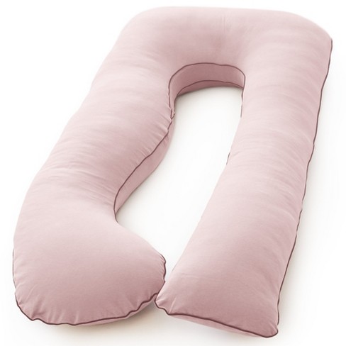 U Shaped Full Body Pillow With Pink Pillow Case