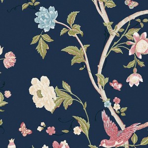 Laura Ashley Summer Palace Midnight Blue Wallpaper - 1 of 4