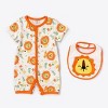 PATPAT  3 Pieces Lion Print Baby Set'Little Loud' Onesie Romper Jumpsuits & Bib Baby Gifts - 3 of 4