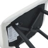 Vynxaria Modern Black PU  Chair Set - 2 Pieces with Ergonomic Design & Metal Legs - 3 of 4