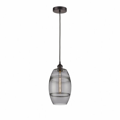 Vaz - 1 Light Cord Hung Mini Pendant In Industrial Style-9.88 Inches Tall and 8 Inches Wide