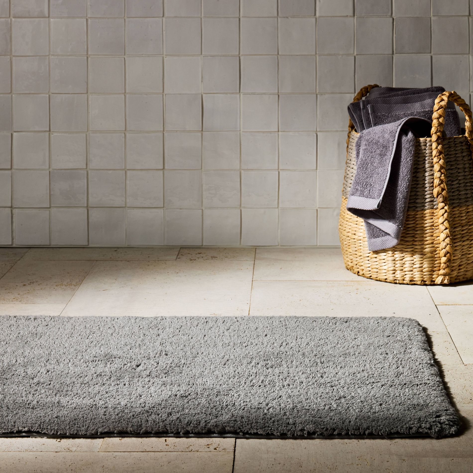 24"x40" Modal Plush Bath Rug Light Gray - Casaluna™