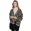 Anna-Kaci Women's Classic Leopard Print Scarf Contrasting Stripes Lightweight Shawl Wrap Scarves - 4 of 4