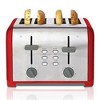 Kenmore 4-Slice Toaster, Dual Controls, Wide Slot - Red Stainless Steel: Defrost Option, 1400W, Crumb Tray, 2-Year Warranty - 3 of 4