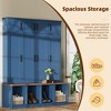 Whisen Freestanding Hall Tree with Shoe Bench, Storage Shelves and 3 Hanging Hooks - 4 of 4