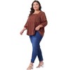 Women's Plus Size 3/4 Sleeve Square Neck Floral Peplum Babydoll Blouses - Agnes Orinda - 3 of 4