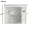NicBex 35" x 28" Wall Mounted Bathroom Storage Cabinet with Mirror, Modern Medicine Cabinet with 6 Open Shelves for Bathroom, Blue - 2 of 4