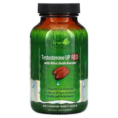 Irwin Naturals Testosterone Up Red With Nitric Oxide Booster, 60 Liquid ...