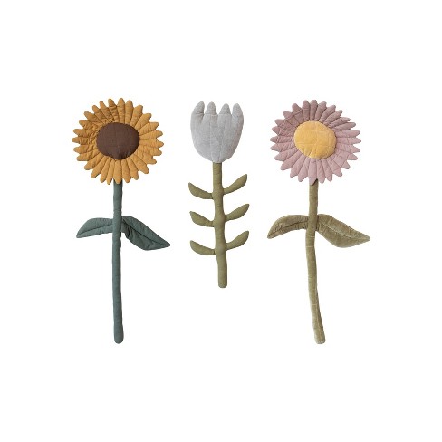 Storied Home (set Of 3) Cotton Flowers Hanging Wall Art Set : Target