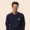Dalix Alien Embroidered Fleece Crewneck Long Sleeve Sweatshirt Mens - 3 of 4