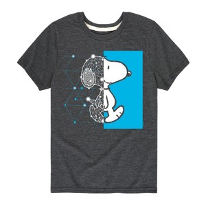 Boys' - Peanuts - Snoopy Wire Frame Short Sleeve Graphic T-Shirt - 1 of 4