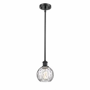 Athens Water Glass - 1 Light Mini Pendant In Industrial Style-8 Inches Tall and 6 Inches Wide - 1 of 1
