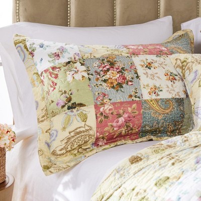Blooming Prairie King Patchwork Cotton Sham