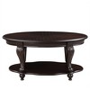 NicBex 22 Inch Round Side Table Retro Wooden End Table with Storage Shelf and 4 Legs for Living Room, Bedroom - 3 of 4