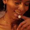 14K Gold Plated Ocean Coin Necklace - Adjustable Boho Chain, Summer CZ Pendant Necklace for Women - 2 of 4