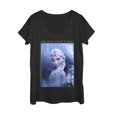 Women's Frozen Elsa Unleash Scoop Neck : Target