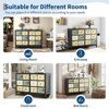 Jojoka Wooden 6 Drawer Dresser, Retro Floral Pattern Chest of Drawers for Bedroom, Entryway, Living Room, Hallway, Multicolor - 4 of 4