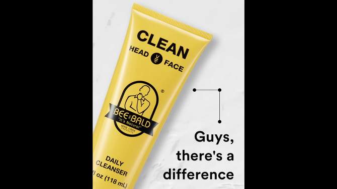 Bee Bald Clean Head and Face Daily Cleanser - 4 fl oz, 4 of 7, play video